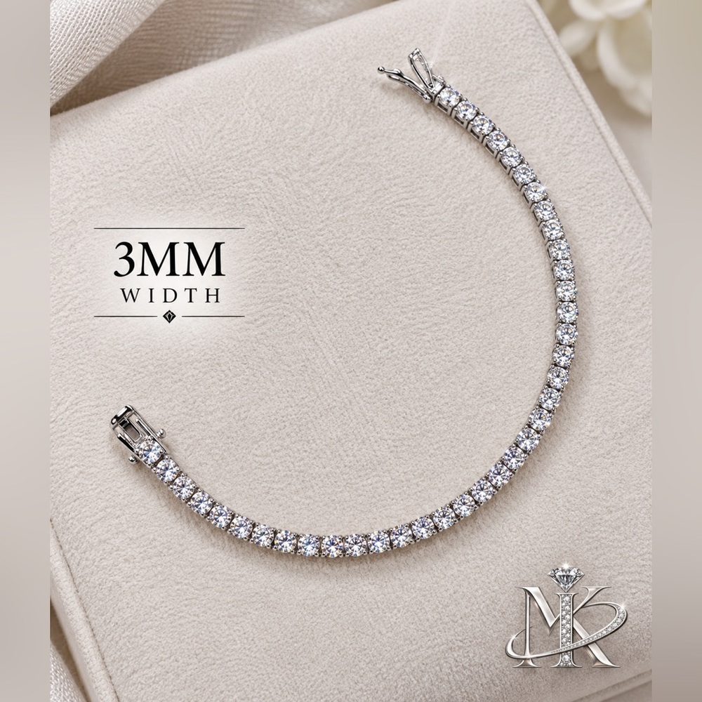 925 Sterling Silver 6.00CTW MOISSANITE Tennis Bracelet - 6.5" - Picture 6 of 12